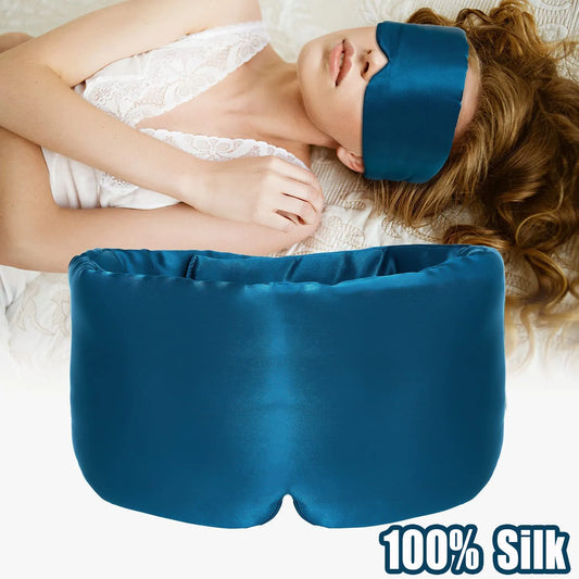 100% Natural Mulberry Silk Sleeping Mask Silk Eye Patch Eyeshade Portable Travel Eyepatch Nap Eye Cover Soft Blindfold Smooth